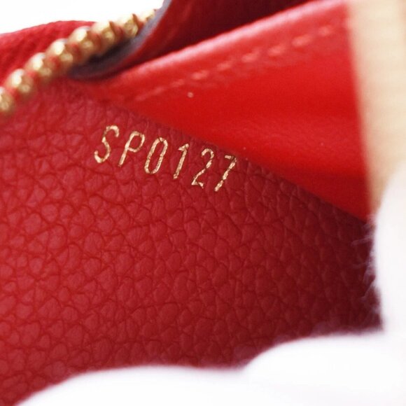LOUIS VUITTON Zippy Wallet Long Monogram Empreinte Leather Red - Picture 8 of 16